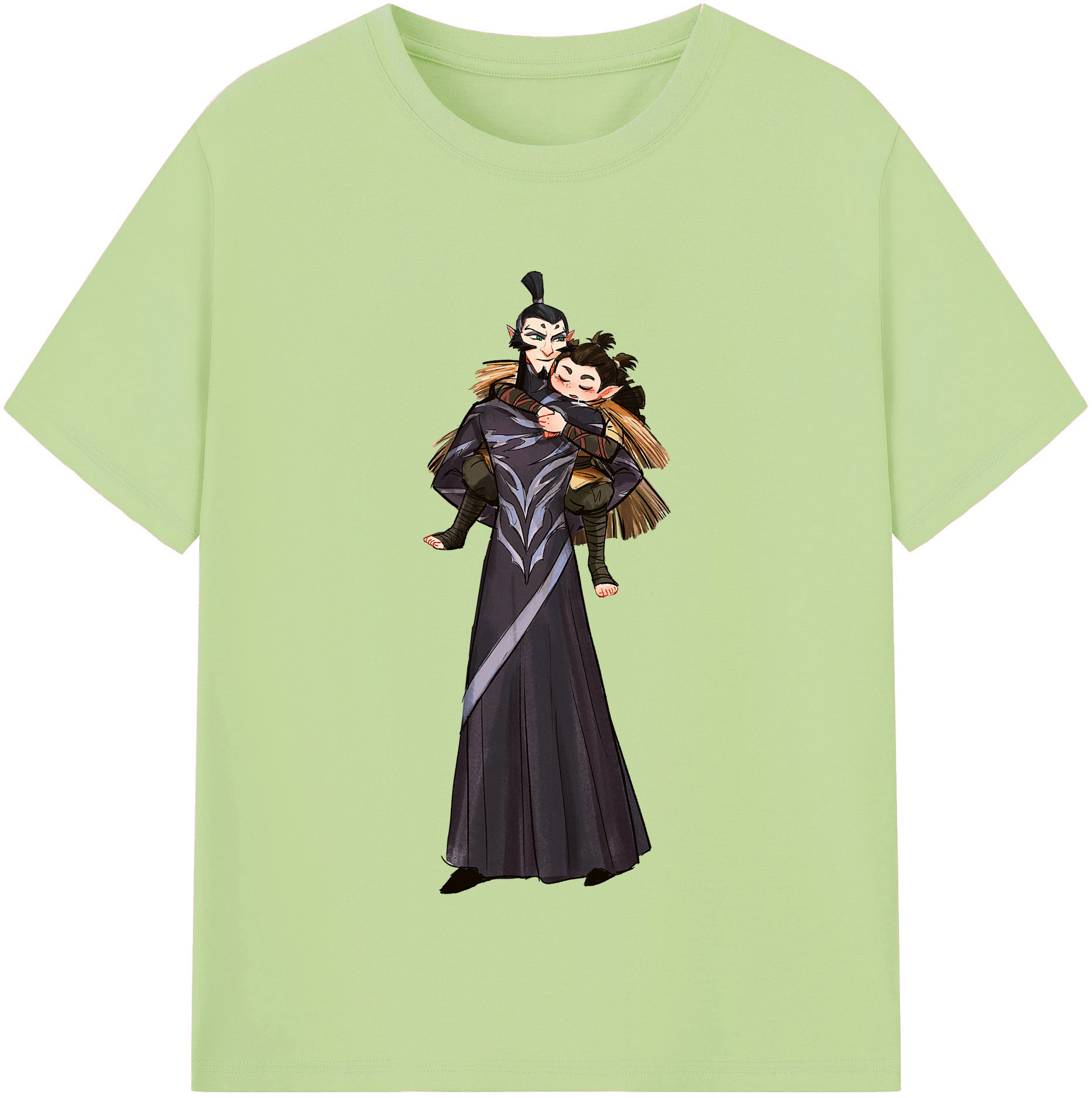 （画像用） Ne Zha 2 ナタ 魔童の大暴れ 綿100％半袖Tシャツ（フロントプリント）